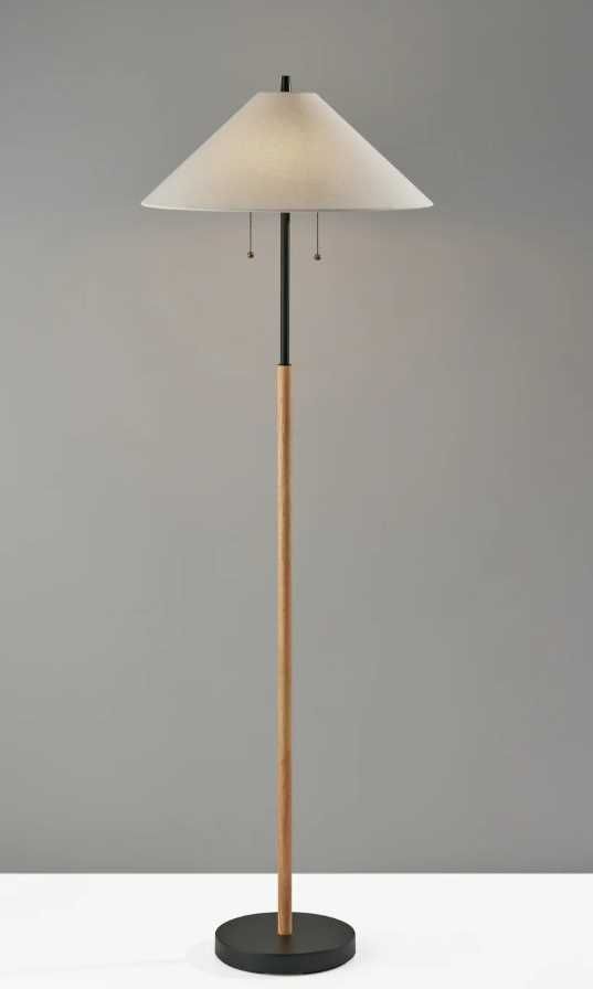 Adesso® Palmer Black Floor Lamp-4