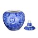 A & B Home Blue/White Lidded Jar-2