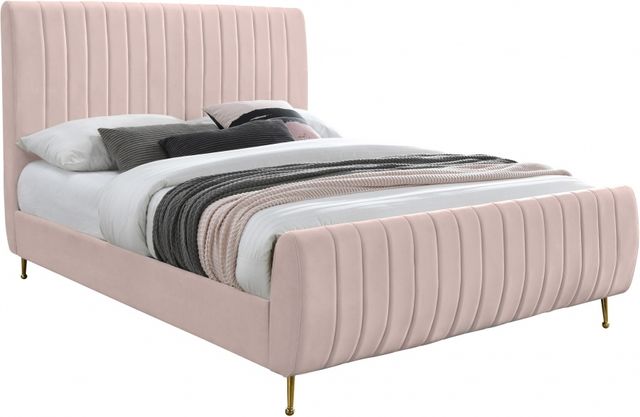 Meridian Furniture Zara Pink King Bed-0