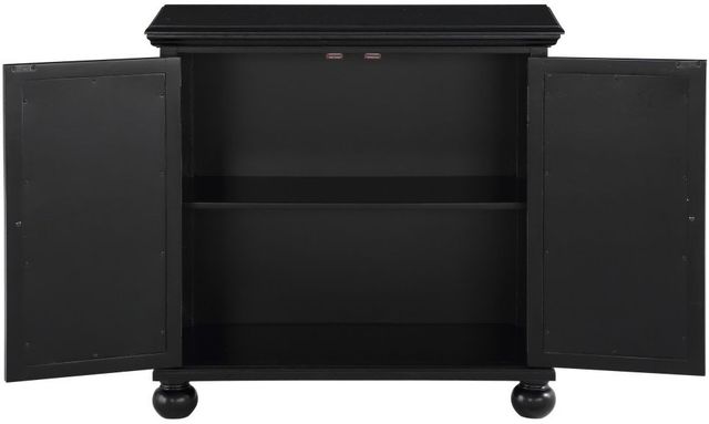 Mazin Furniture Polly Antique Black Accent Chest with Mirror-2