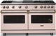 Viking® 5 Series 60" Blush Pro Style Gas (NG) Range with Brushed Brass Trim-4