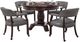 Steve Silver Co. Tournament 5-Piece Cherry/Gray Game Table Set-0