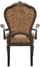 Homelegance® Russian Hill Cherry/Jacquard Dining Arm Chair-3