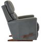 La-Z-Boy® Apollo Blue Grey Leather Manual Rocking Recliner-2