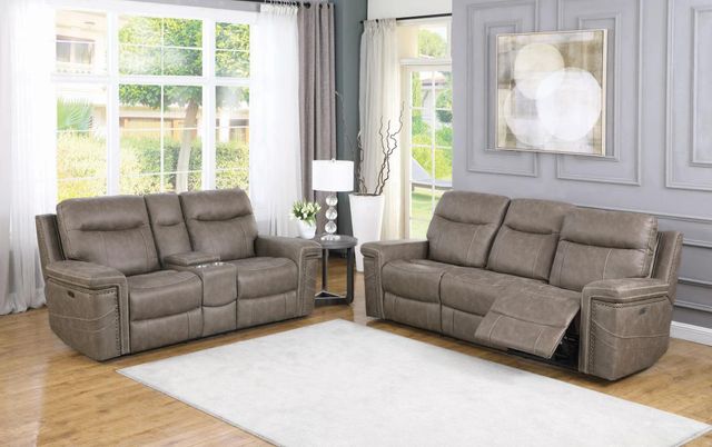 Coaster® Wixom 2-Piece Taupe Power^2 Reclining Living Room Set-0