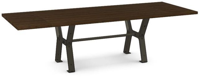 Amisco Customizable Parade 42" Solid Ash Short Table with Two Leaf's -0