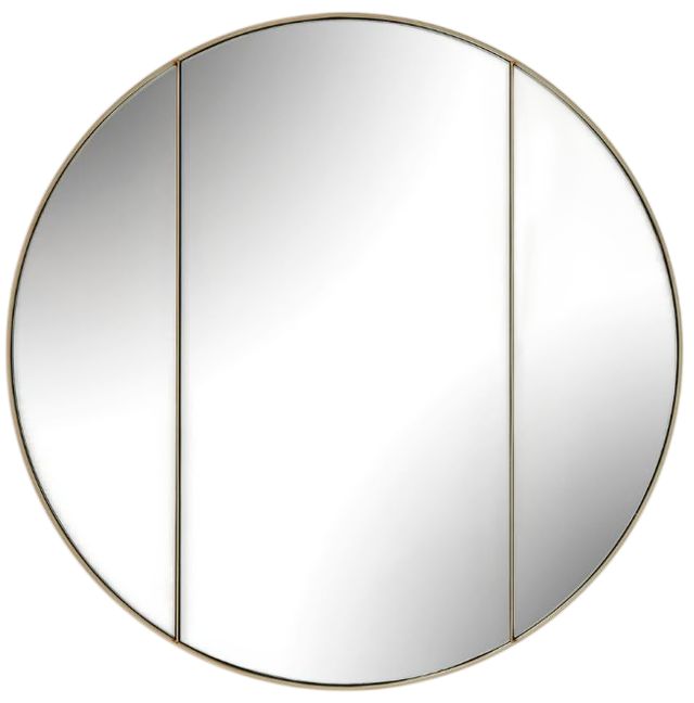Uttermost® Amram Antique Brass Round Mirror-0