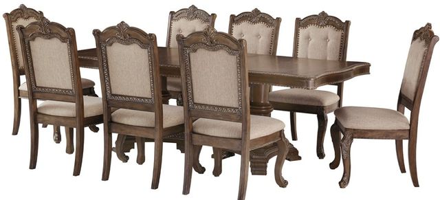Signature Design by Ashley® Charmond 9-Piece Brown Dining Set-1