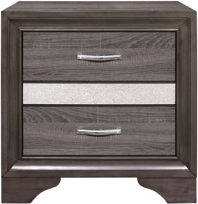 Homelegance® Luster Gray/Silver Glitter Nightstand-2