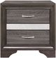 Homelegance® Luster Gray/Silver Glitter Nightstand-2