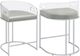 Coaster® Thermosolis 2-Piece Grey/Chrome Acrylic Back Counter Stools-0