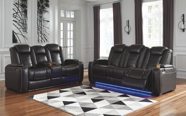 Signature Design by Ashley® Party Time 2-Piece Midnight Living Room Set with Power Reclining Sofa-3