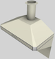Vent-A-Hood® A Series 48" Biscuit Retro Style Wall Mounted Range Hood-2