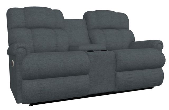 La-Z-Boy® Pinnacle Denim Power Wall Reclining Loveseat with Headrest and Console-0