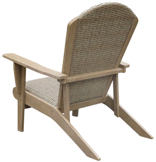 Signature Design by Ashley® Marina Sun Beige Resin Outdoor Wicker/Wood Adirondack Chair-3