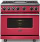 Viking® 7 Series 36" Valentine Pro Style Dual Fuel Range with Griddle-2