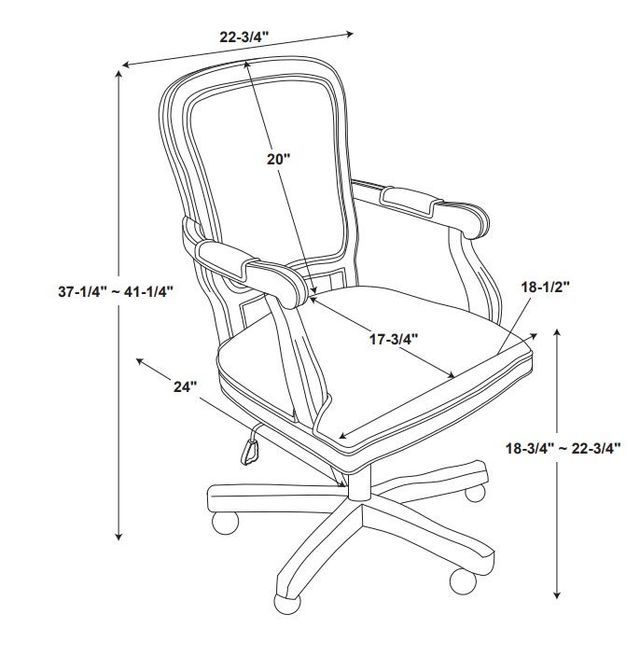 Linon Maybell Neutral Gray Office Chair-1
