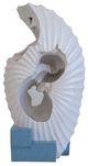 A & B Home Blue/White Abstract Water Outdoor Fountain-0