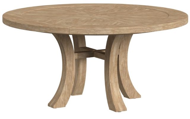 Sunset West Cambria Natural Teak Round Outdoor Dining Table-0