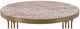 Furniture Classics Shirley Natural Marble Top Coffee Table with Gold Base-3