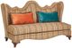 Michael Amini® Grand Masterpiece Blue/Orange/Royal Sienna Settee-0