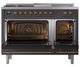 Ilve® Nostalgie II Series 48" Graphite Matte Pro Style Dual Fuel Range-1