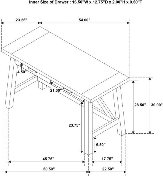 Coaster® Fabian Light Brown Writing desk-2
