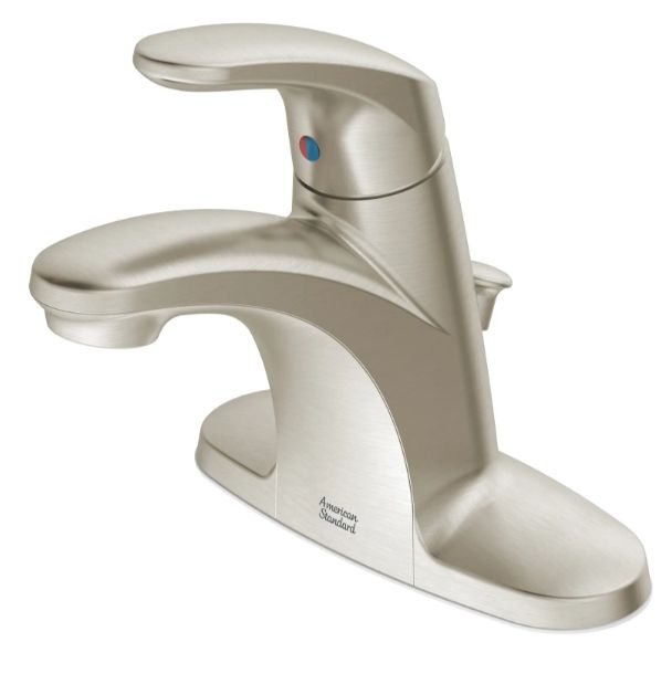 American Standard Colony® PRO Brushed Nickel 4" Centerset Single-Handle Bathroom Faucet Less Drain with Lever Handle-4