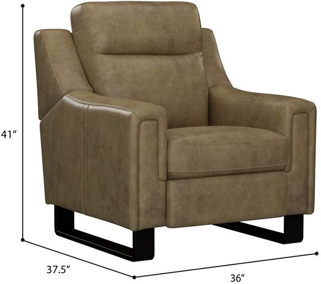 Emerald Home Teagan Barrel Brown Dual Power Recliner-2