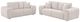 Coaster® Dorset 2-Piece White Upholstered Sofa Set-0