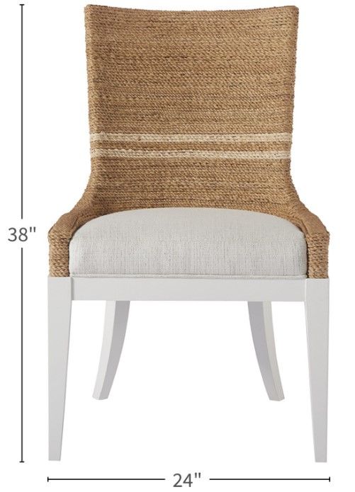 Universal Explore Home™ Escape-Coastal Living Home Siesta Key Brown/Dover Natural/Sailcloth Dining Chair-2