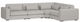 Bassett® Furniture Moby Gray 4-Piece L-Shaped Sectional-0