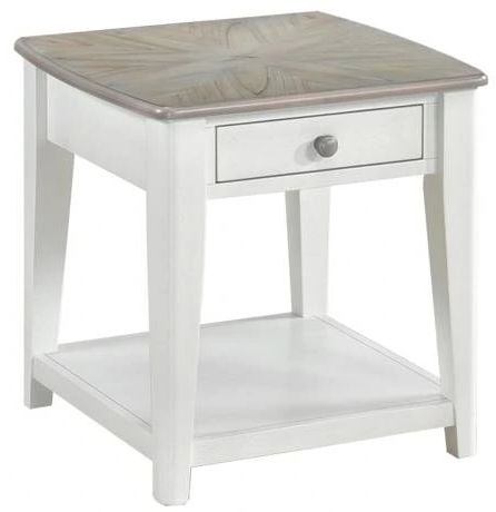 Urban Styles Furniture Newark Almond/Smoke Gray End Table-0