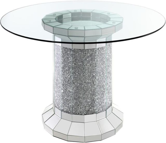 Coaster® Ellie Glass Top Counter Height Dining Table with Mirror