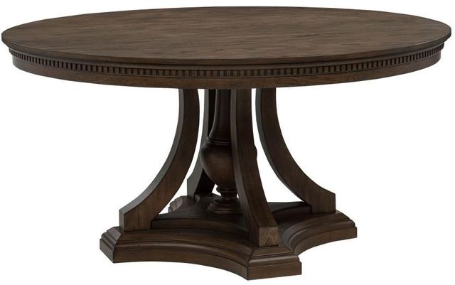 Coaster® Ridgewell Dark Oak Pedestal Dining Table-0