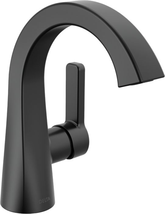 Delta Lineax™ Matte Black 8" Single Handle Bathroom Faucet with Drain-0