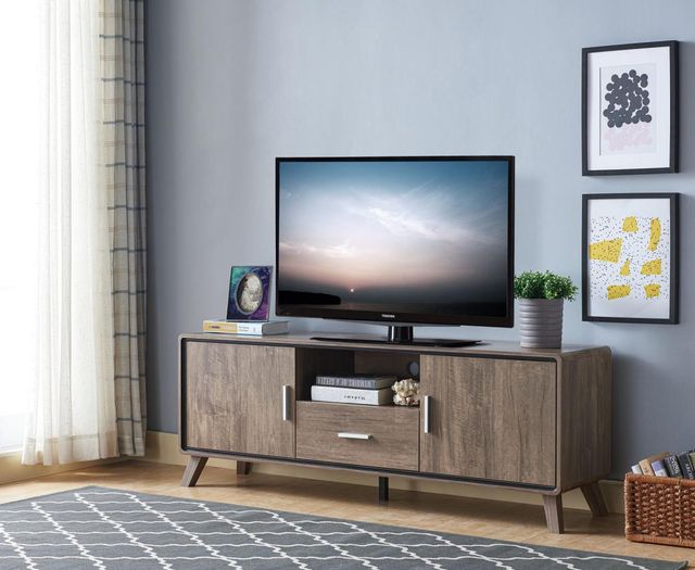 Brassex Inc. Walnut Oak 60'' TV Stand-3
