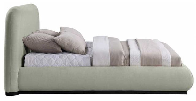 Meridian Furniture Vaughn Mint Queen Chenille Fabric Upholstered Panel Bed-2