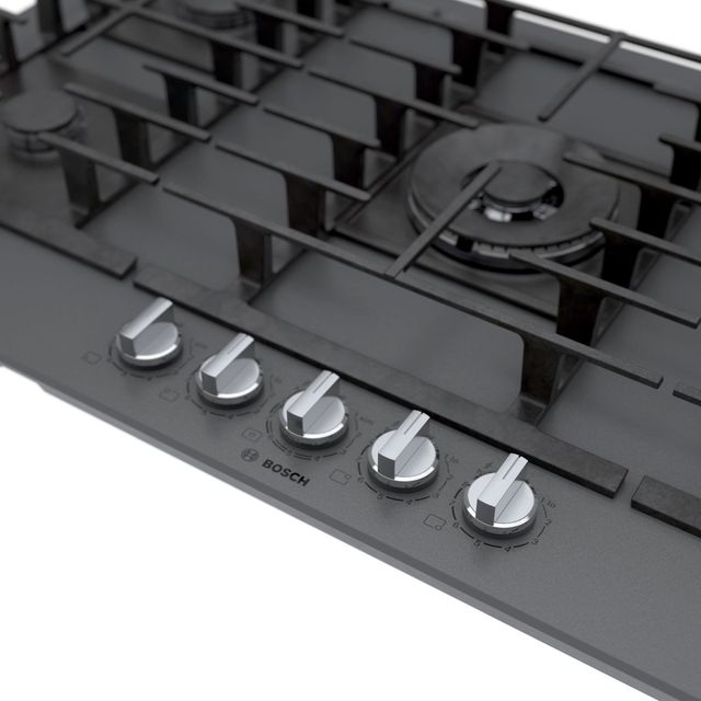 Bosch Benchmark® 36" Gray Tempered Glass Gas Cooktop-3