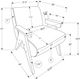 Monarch Specialties Inc. Blue/Walnut 31" Accent Chair-2