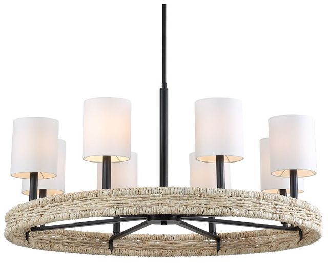 Uttermost® Faiyam Dark Bronze/White Chandelier-0