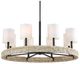 Uttermost® Faiyam Dark Bronze/White Chandelier-0