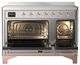 Ilve® Majestic III 48" Stainless Steel Pro Style Induction Range with Solid Door and Copper Trim-1