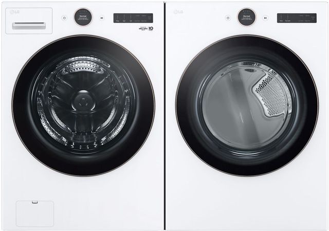 LG White Front Load Laundry Pair-0