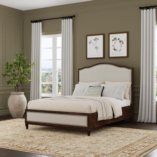 Flexsteel® Bellevue Pewter/Whiskey Brown Queen Platform Bed-3