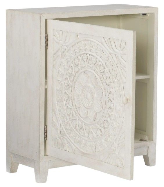 Powell® Grace White Antiqued Cabinet-1