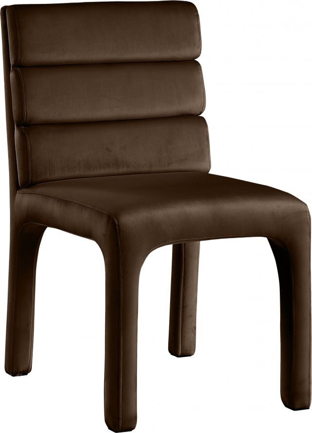 Meridian Furniture Kai Brown Velvet Dining Chair-0