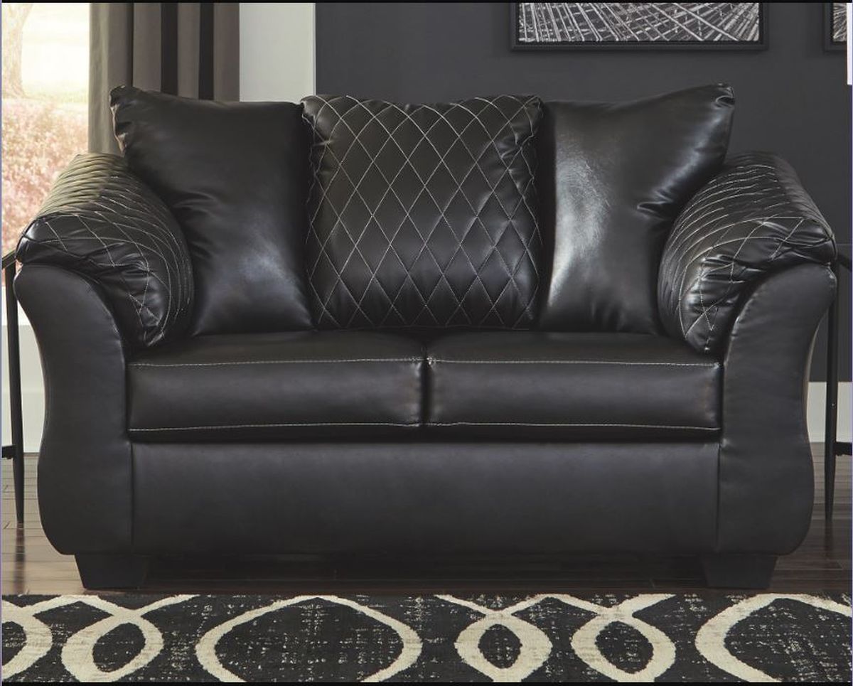 Signature Design by Ashley Betrillo Black Loveseat Sides Furniture Bedding Dora AL