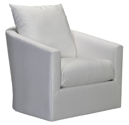 Lane Venture® Charlotte White Tub Swivel Lounge Chair-0