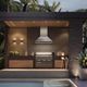 Falmec Pyramid 48" Scotch Brite Stainless Steel Outdoor Range Hood-3
